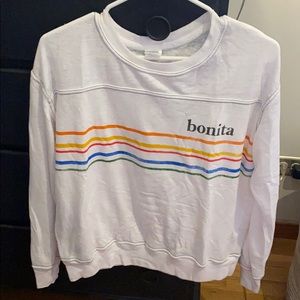 Cute white light weight sweatshirt